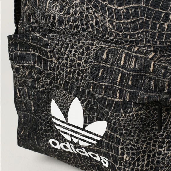 Adidas Crocodile Reptile Print Canvas Backpack - Picture 3 of 3